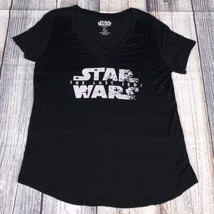 STAR WARS Black V-Neck Shirt Women’s Size XL